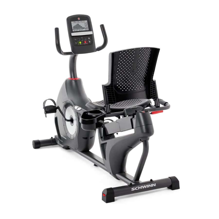 Schwinn 230 recumbent, our pick for the best exercise bike for seniors