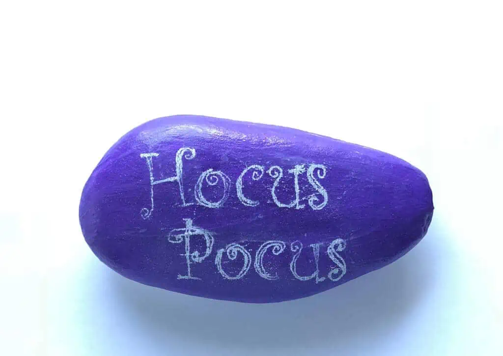 Easy Halloween Hand Lettering Rocks for Beginners 5 hand lettering rocks