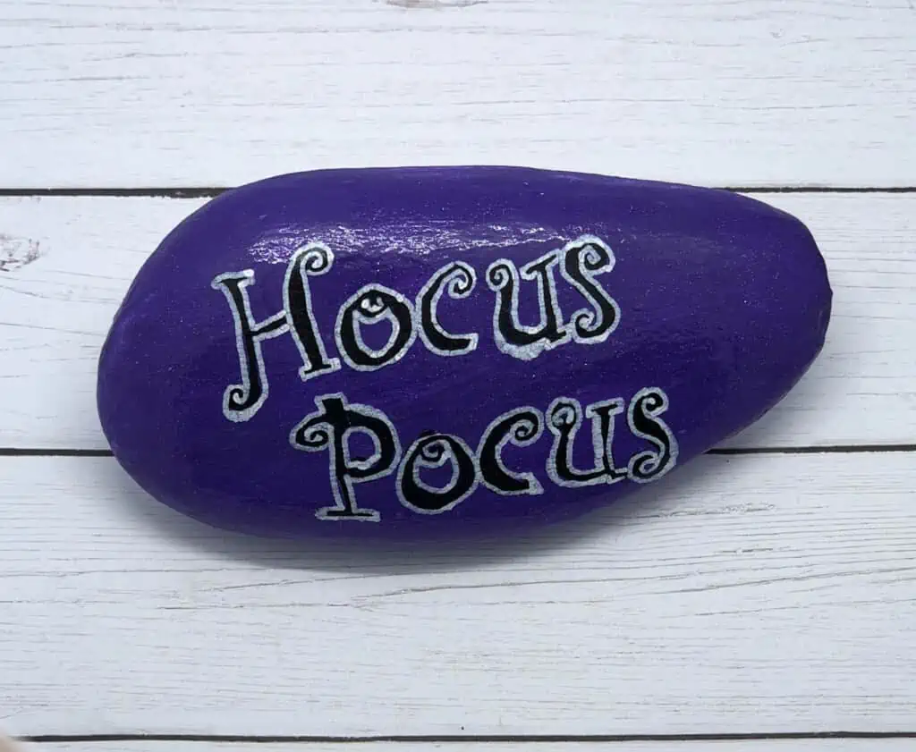 Easy Halloween Hand Lettering Rocks for Beginners 7 hand lettering rocks