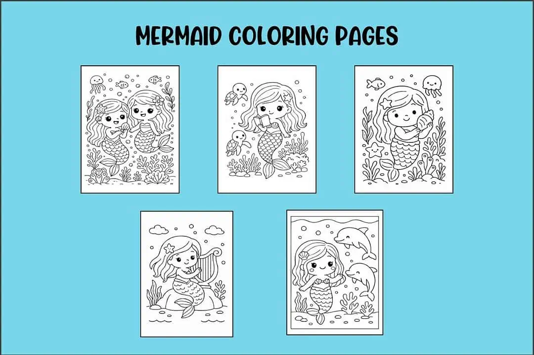 20 Free Princess Mermaid Coloring Pages for Kids 4 princess mermaid coloring pages