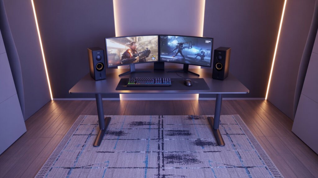 a photograph of a modern gaming room cen sg57s2ibtxiqeefp0mwrzw cybmpjxxqeadn1zgyuwprg a photograph of a modern gaming room cen sg57s2ibtxiqeefp0mwrzw cybmpjxxqeadn1zgyuwprg