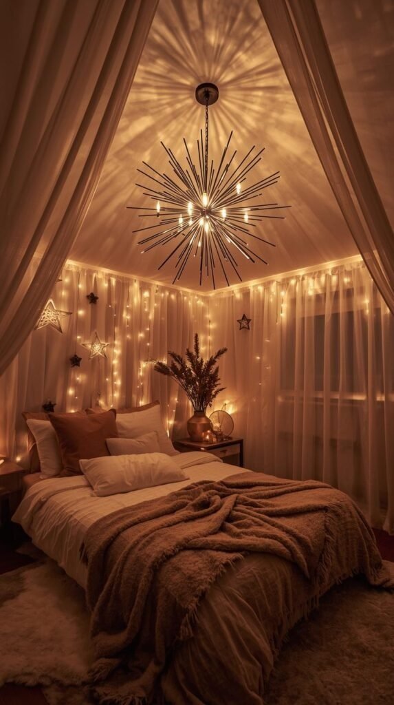 Cozy celestial bedroom