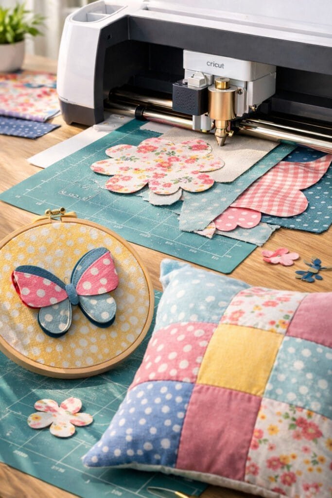 Cutting fabric and crafting details