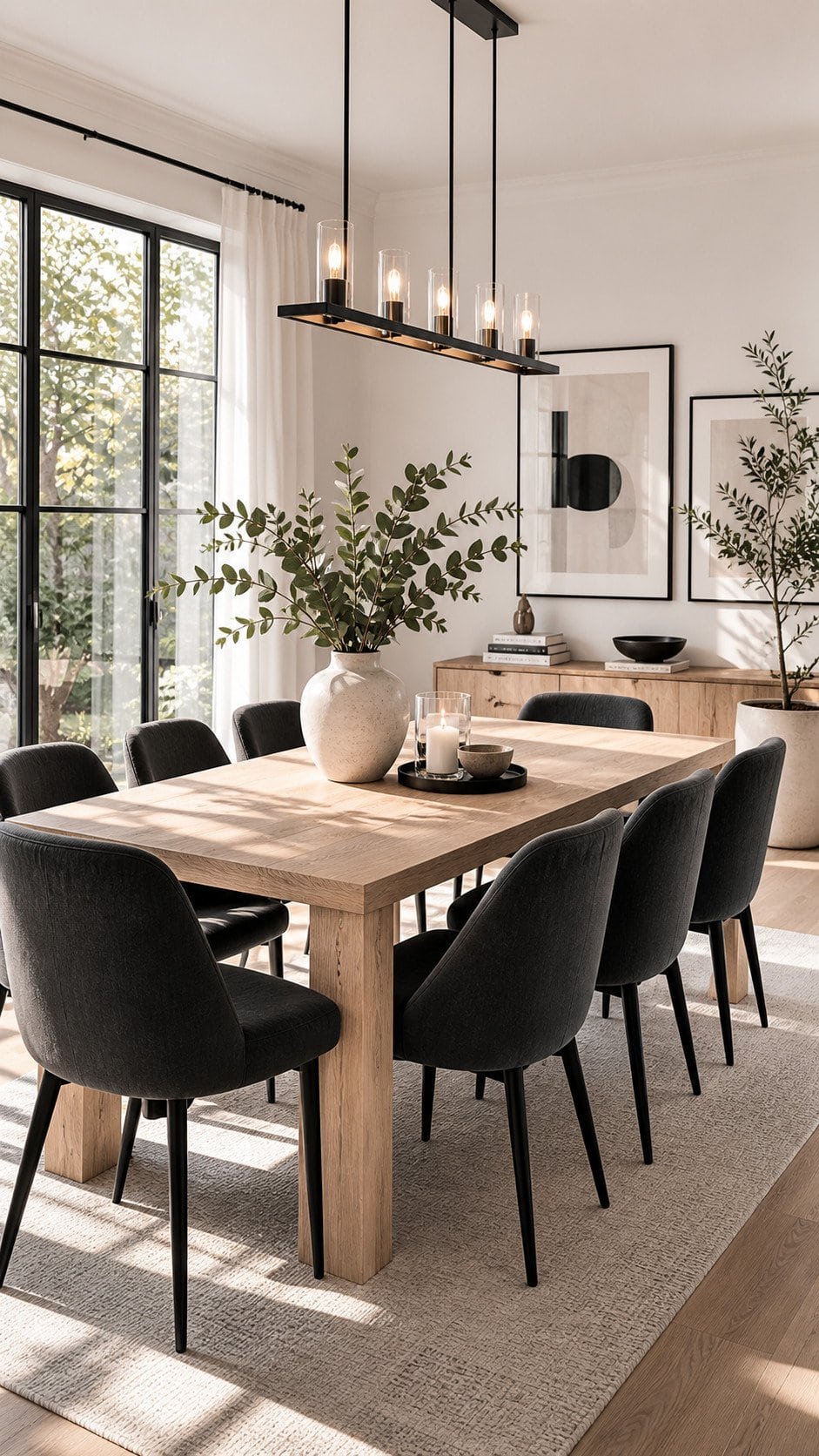 Bright Scandinavian dining room design