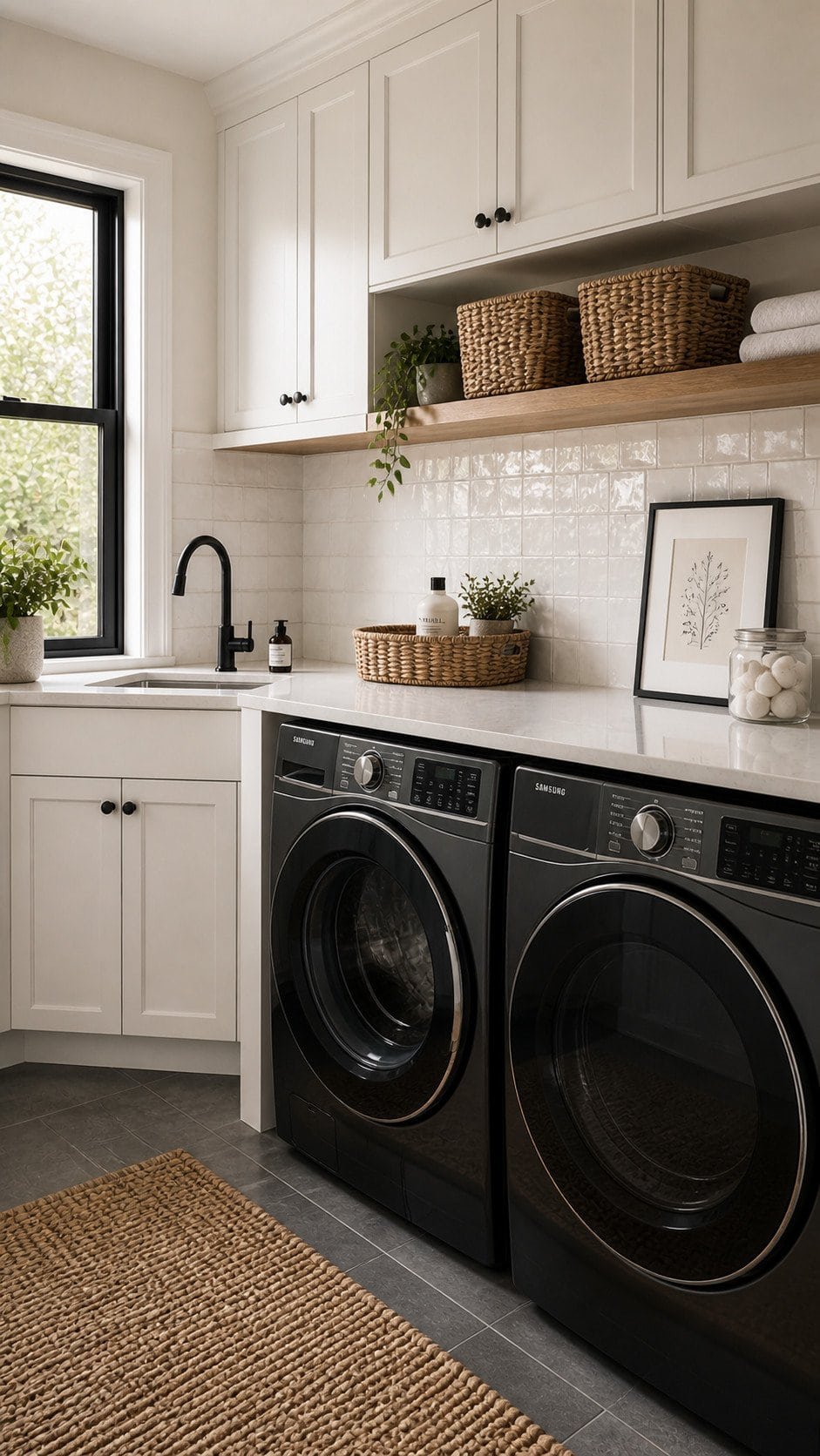 Bright and tidy laundry room