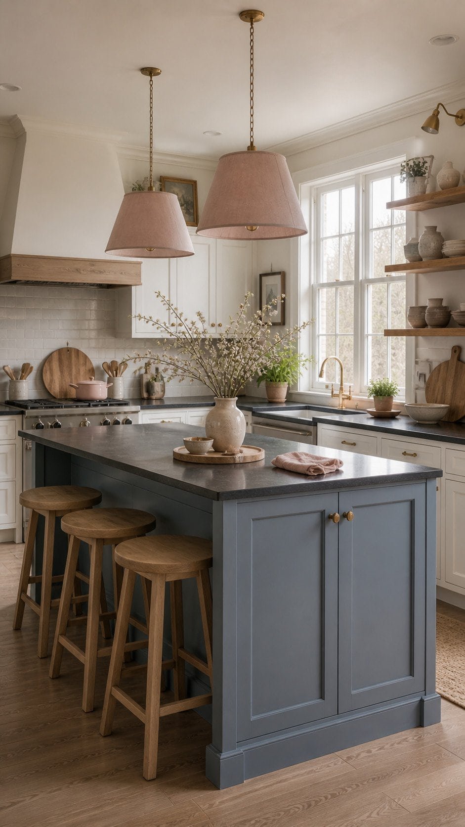 Bright farmhouse kitchen with natural light