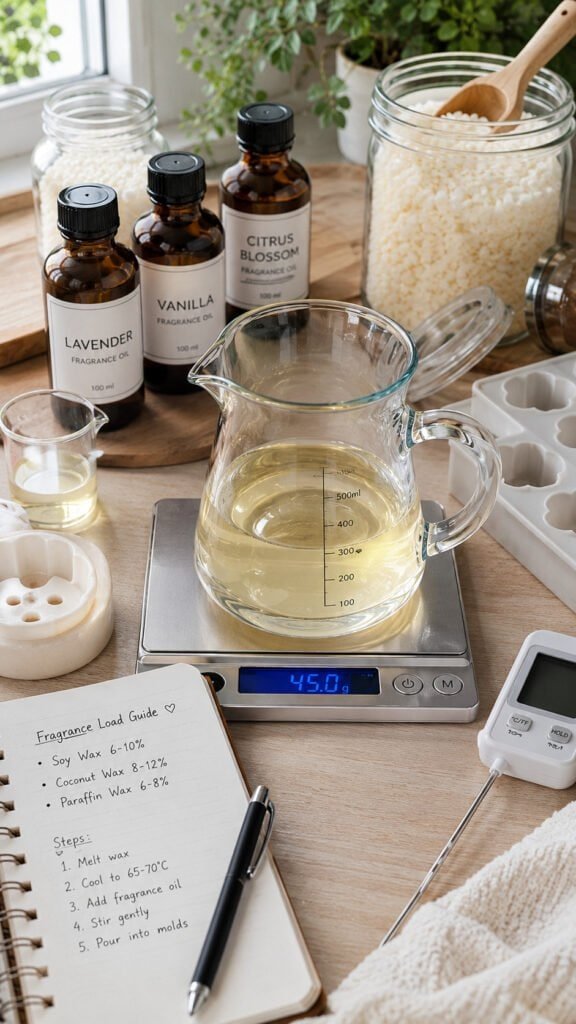 candle-making setup