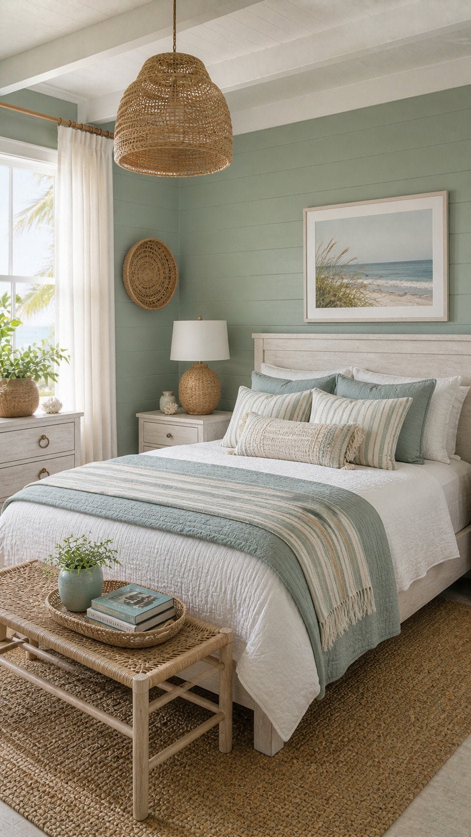 Coastal-inspired serene bedroom retreat