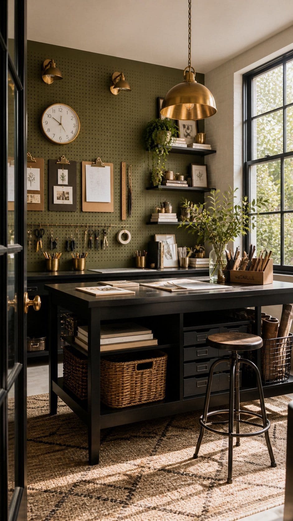 Cozy and organized craft studio