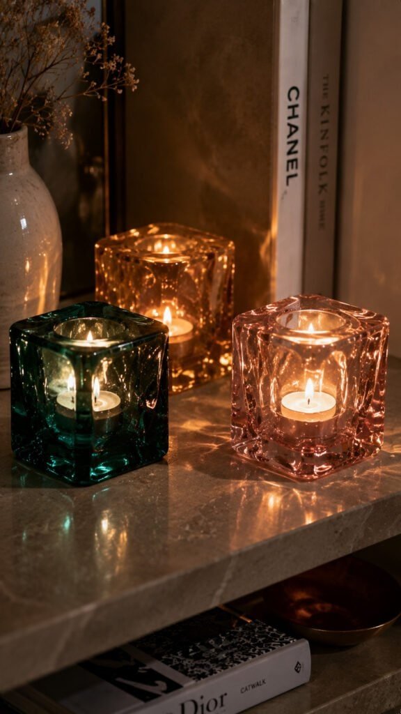 Cozy candlelight and elegant decor