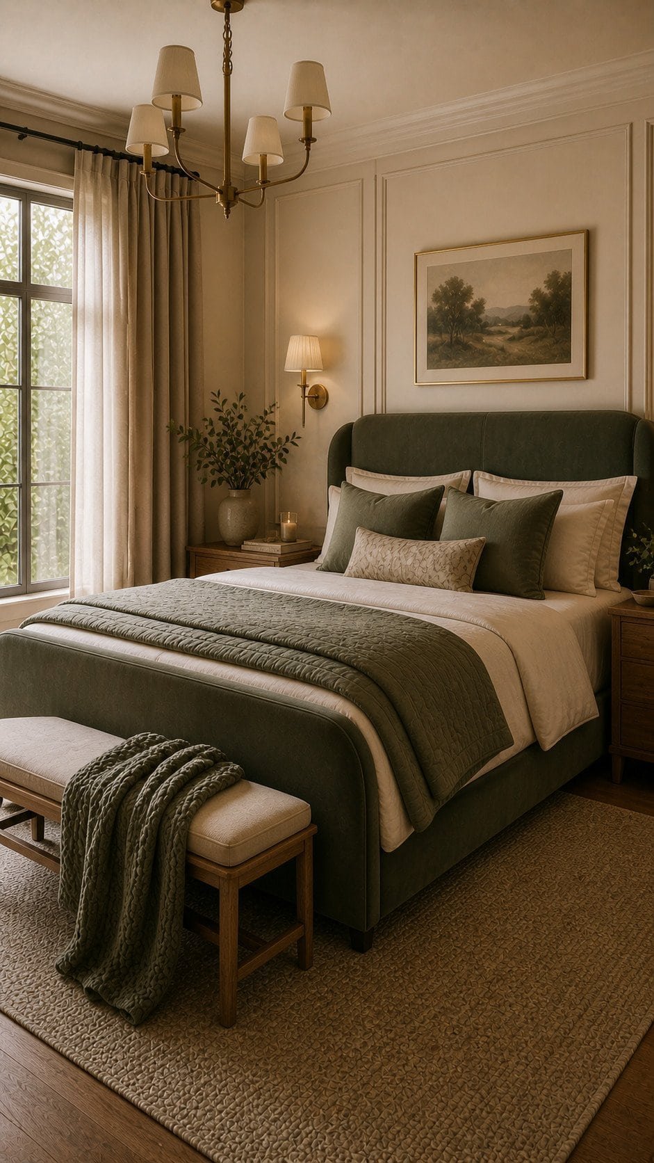 Cozy, elegant modern bedroom design