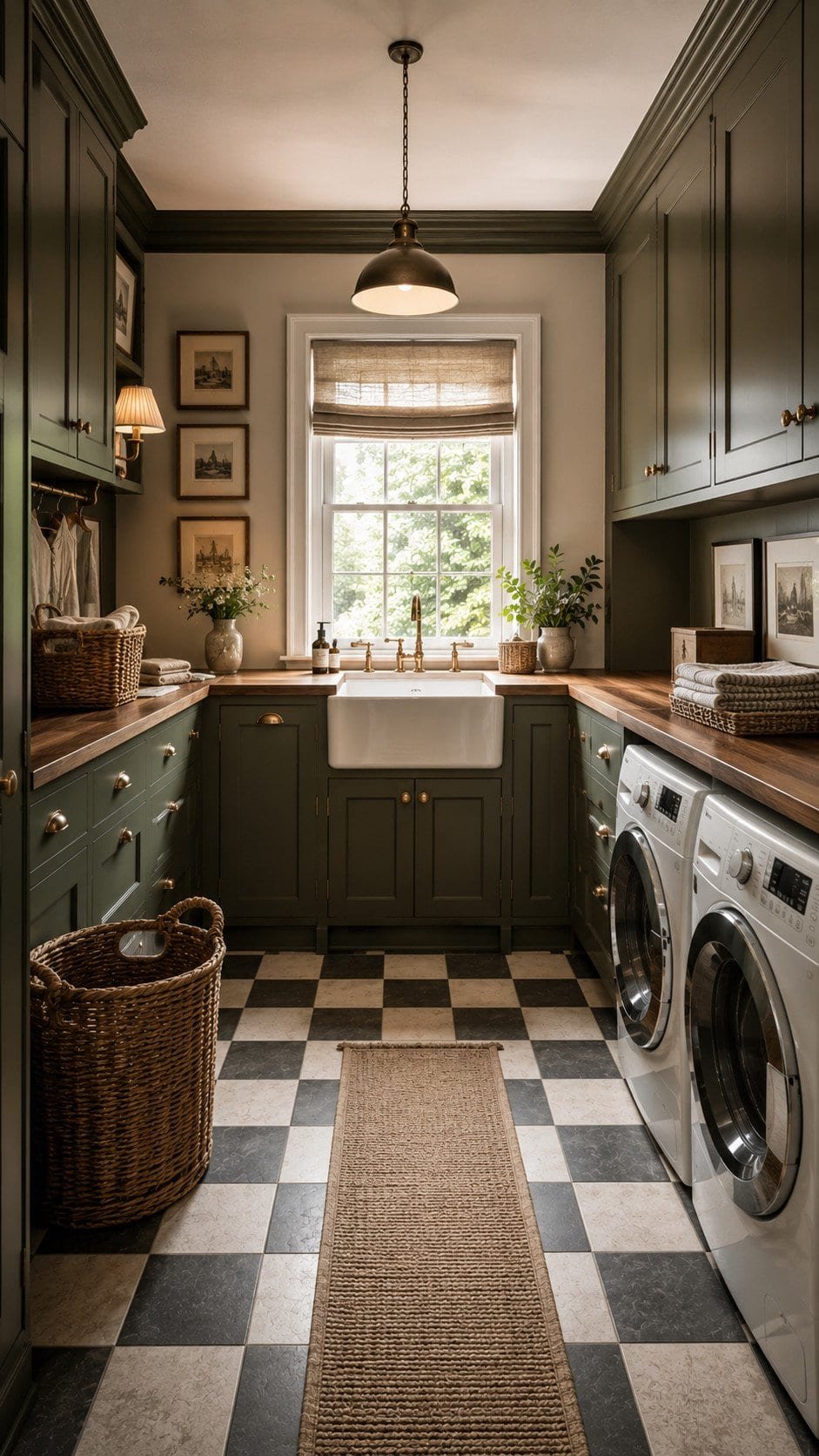 Cozy farmhouse laundry room design