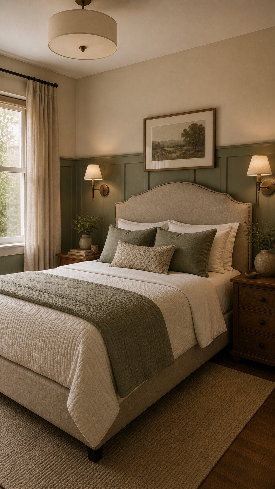 Cozy minimalist bedroom with calming tones