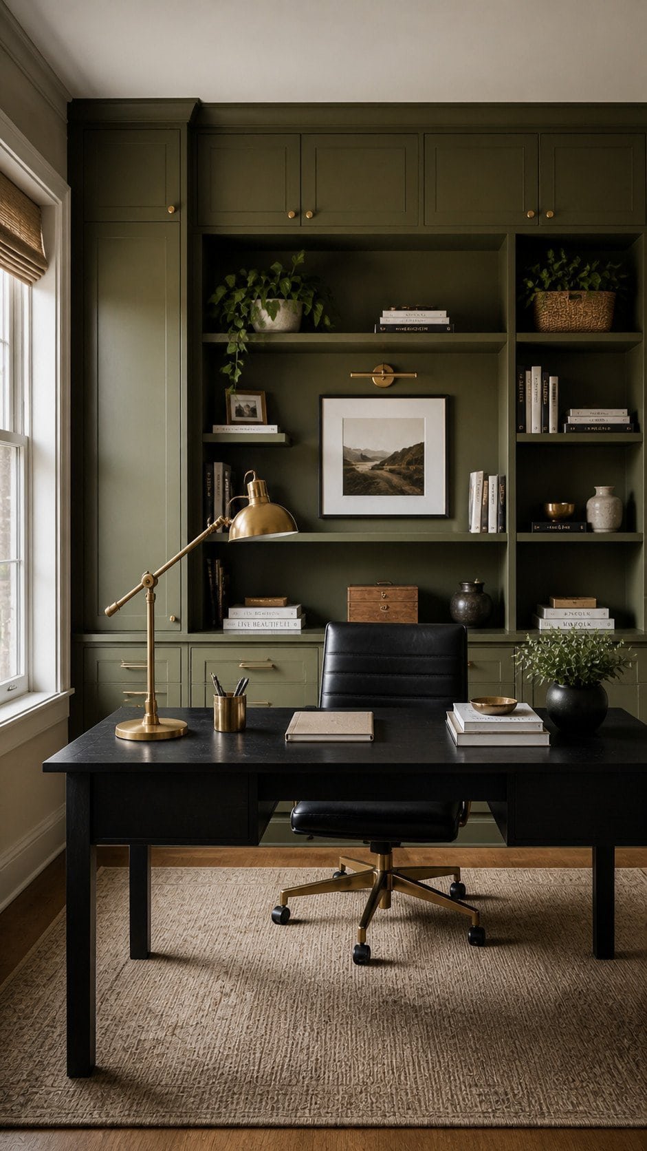 Cozy minimalist home office design