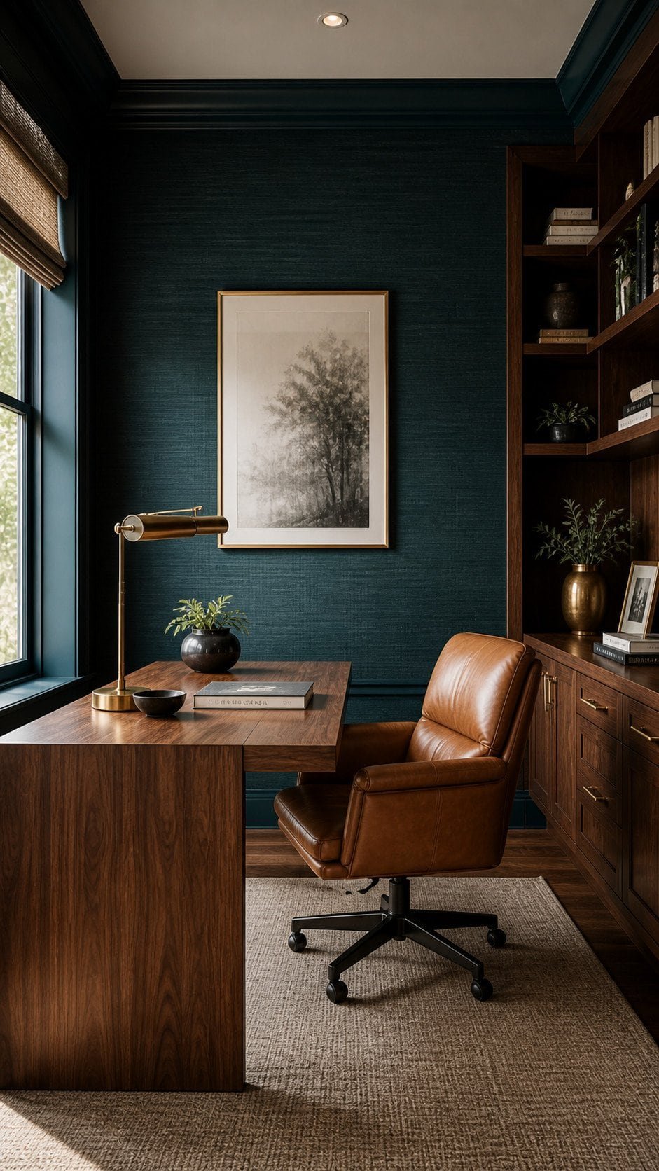 Cozy modern home office retreat