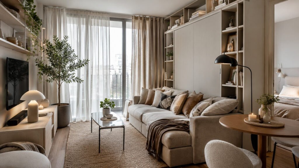 Cozy neutral-toned apartment interior