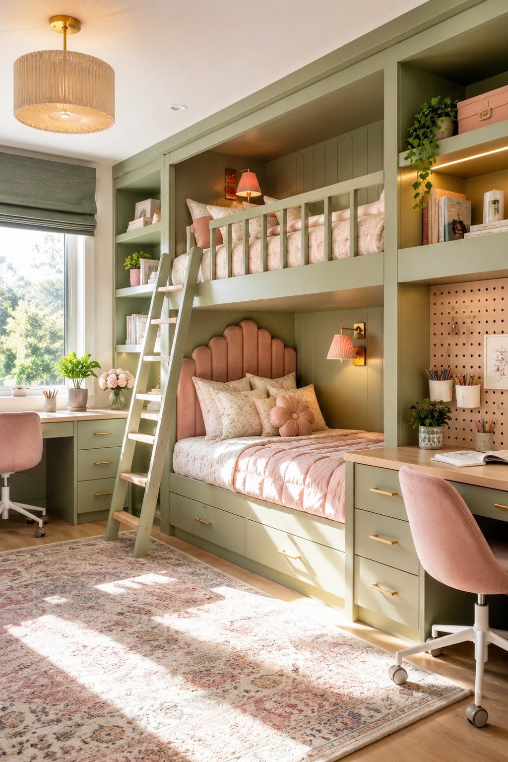 Cozy pastel-themed children's bedroom oasis