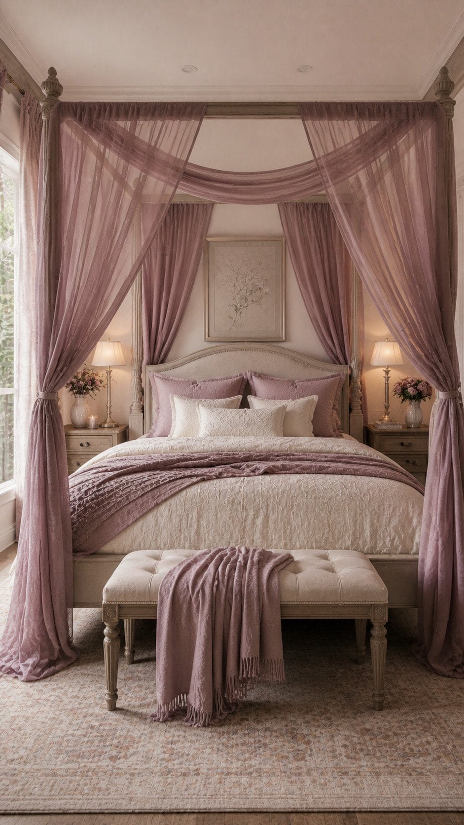 Cozy romantic French-inspired bedroom decor
