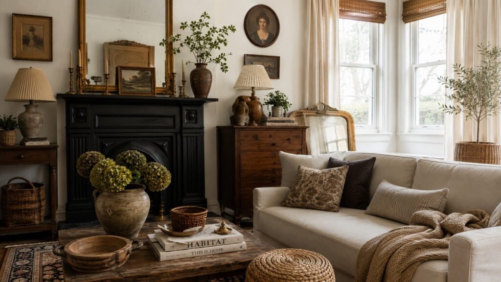 Cozy rustic living room retreat