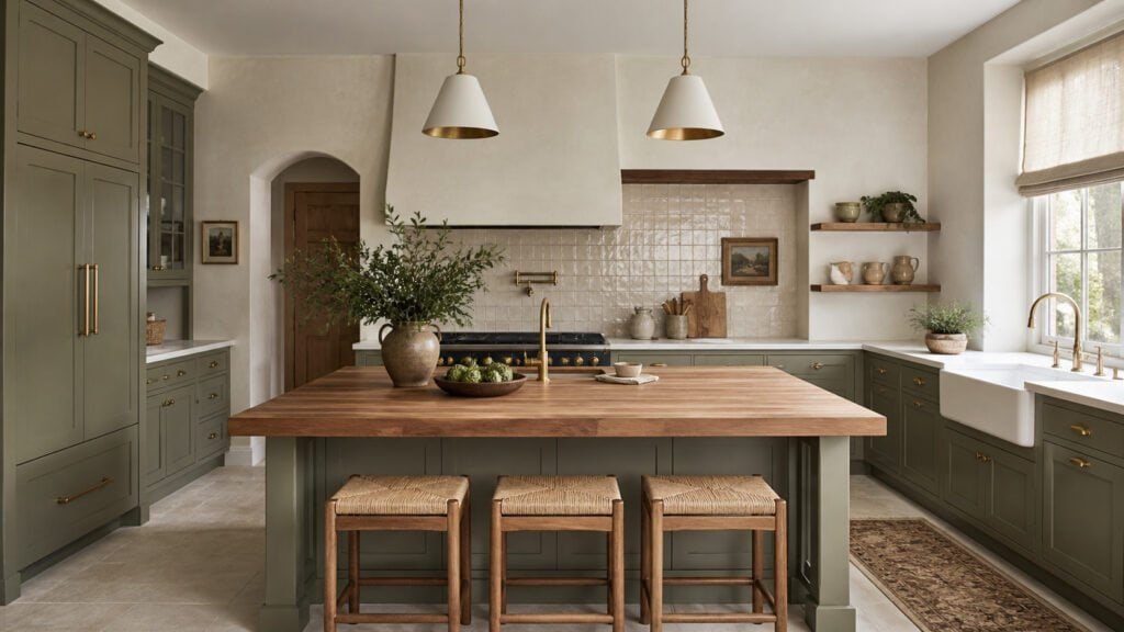 Cozy rustic-modern farmhouse kitchen