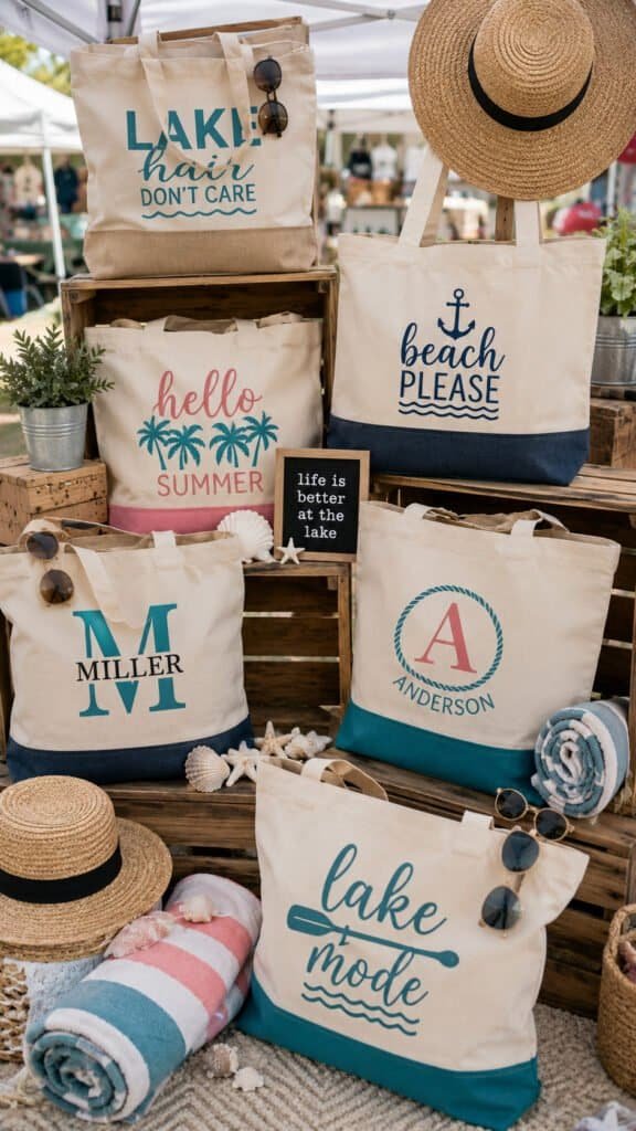 Cricut personalized tote bag