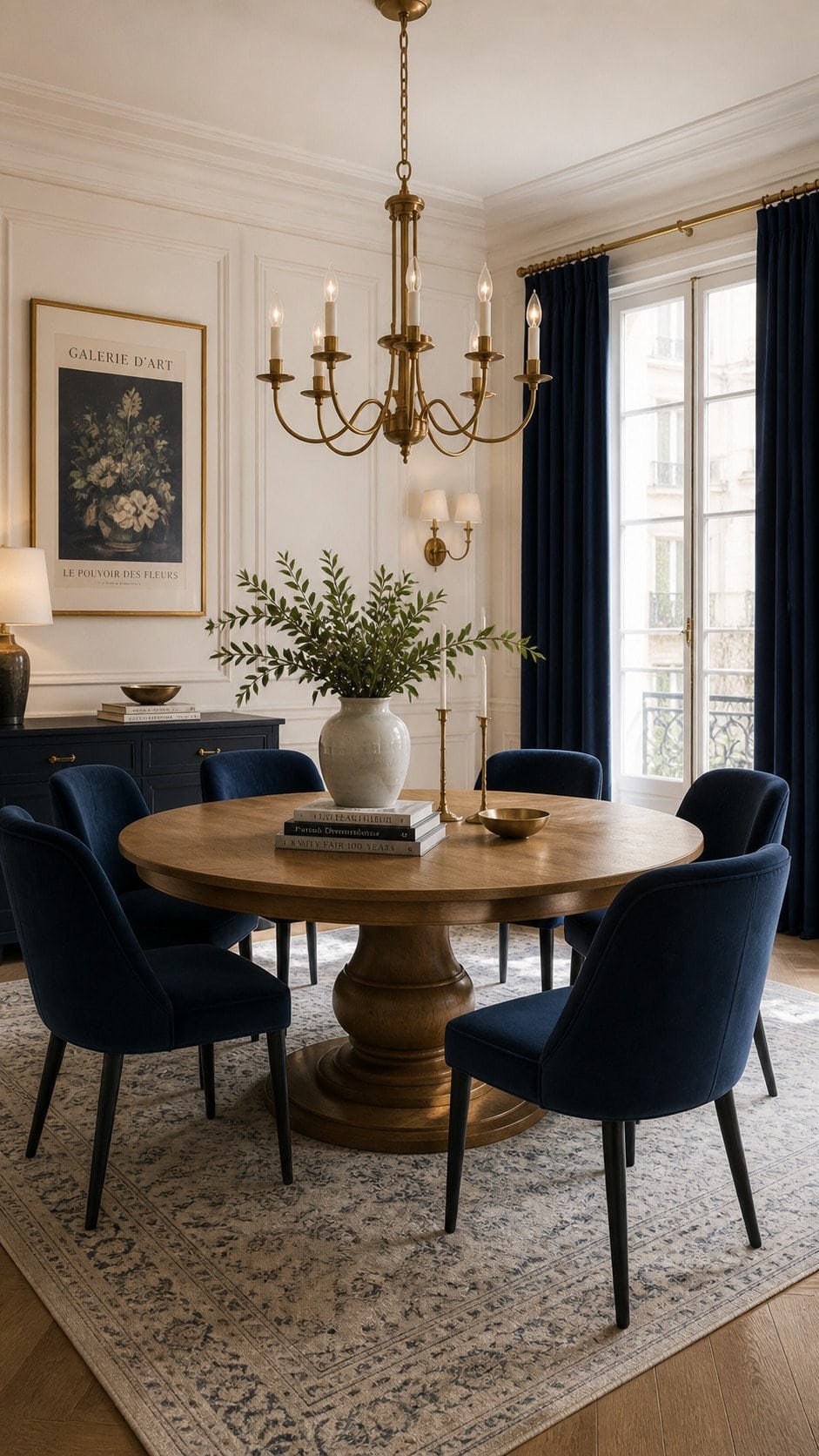 Elegant Parisian dining room interior