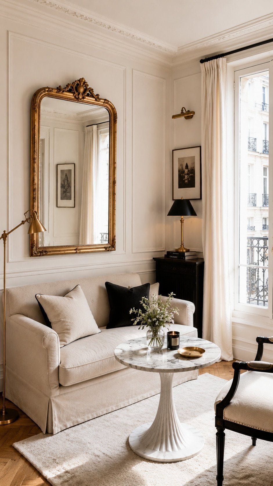 Elegant Parisian living room interior