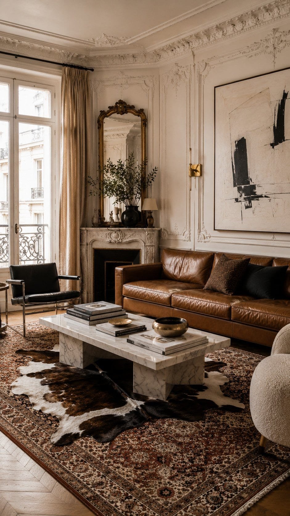 Elegant Parisian living room interior style