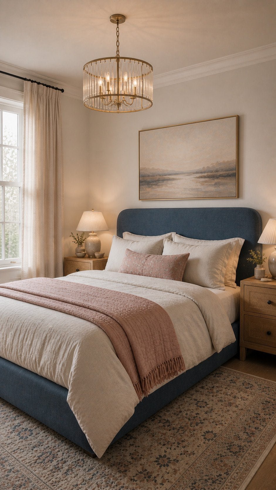 Elegant bedroom with serene ambiance