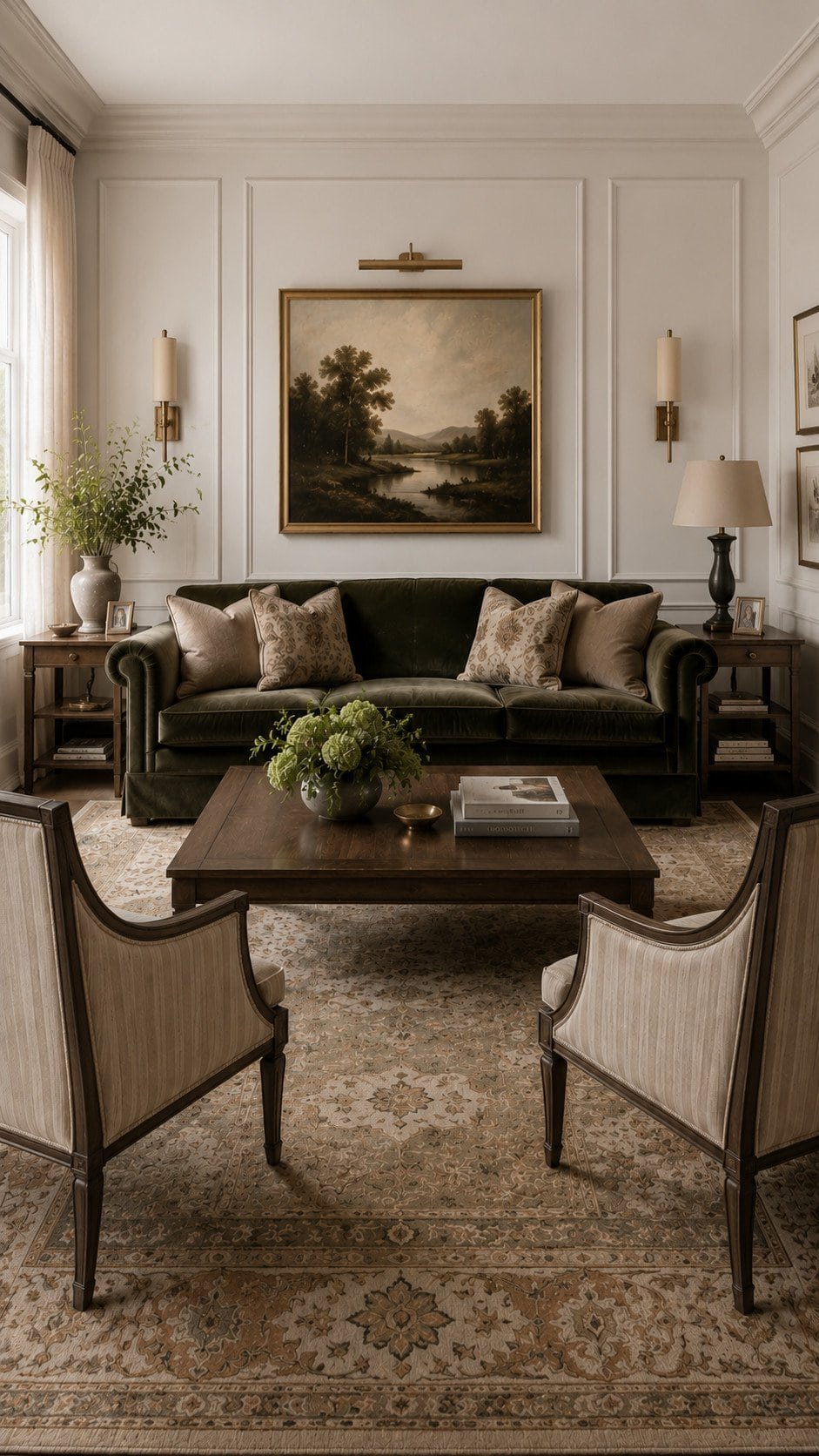 Elegant traditional living room interior