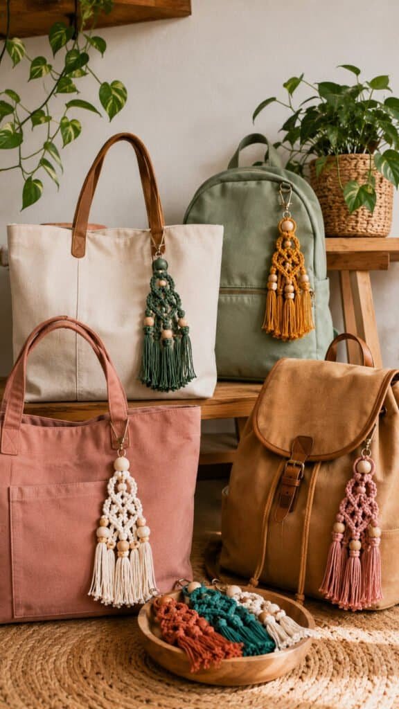 Macrame Bag Charms