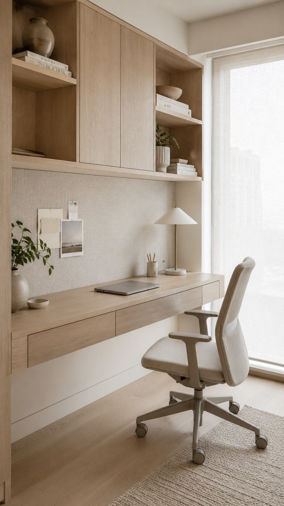 Minimalist Scandinavian home office nook