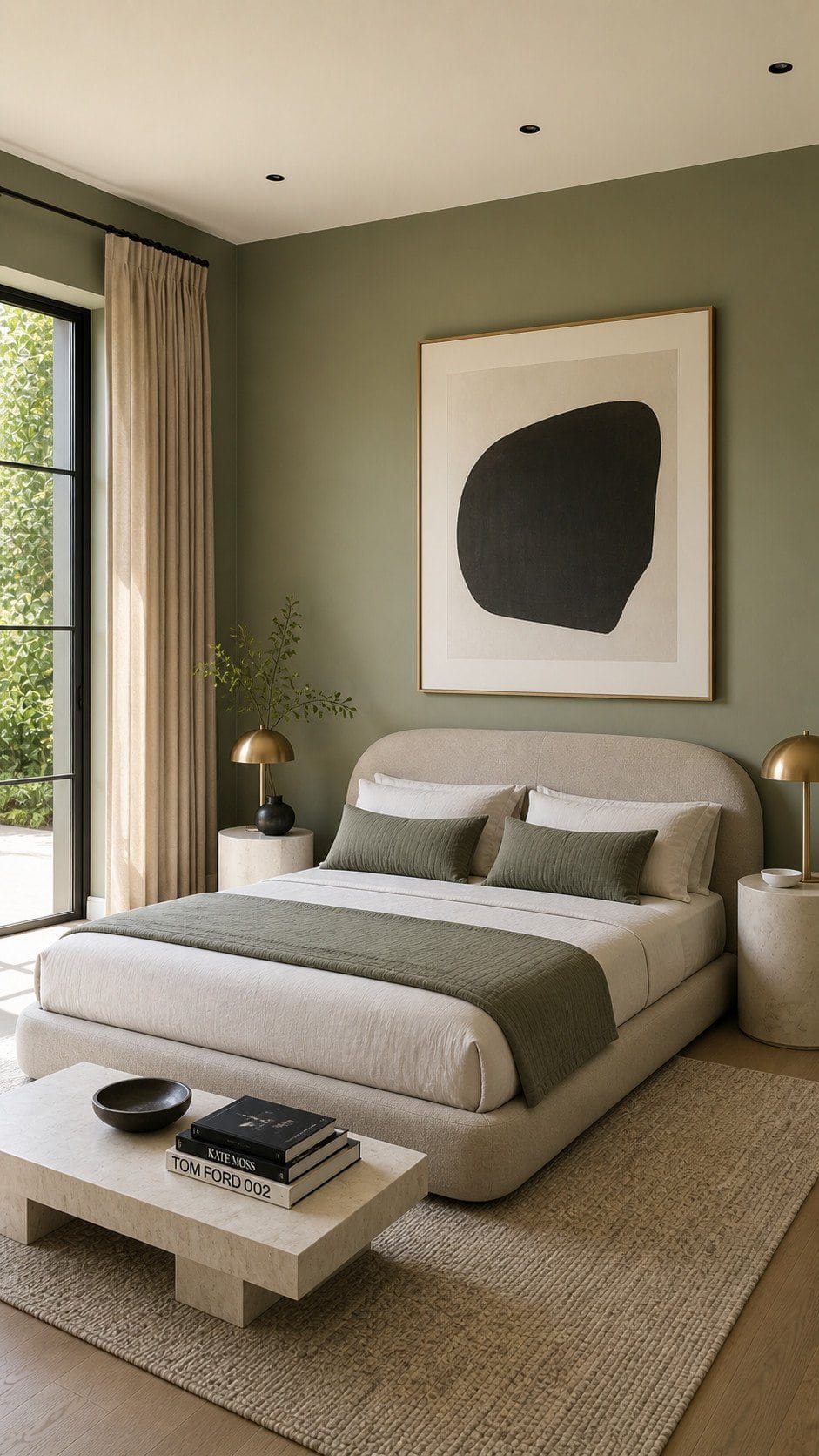 Serene minimalist bedroom with natural light
