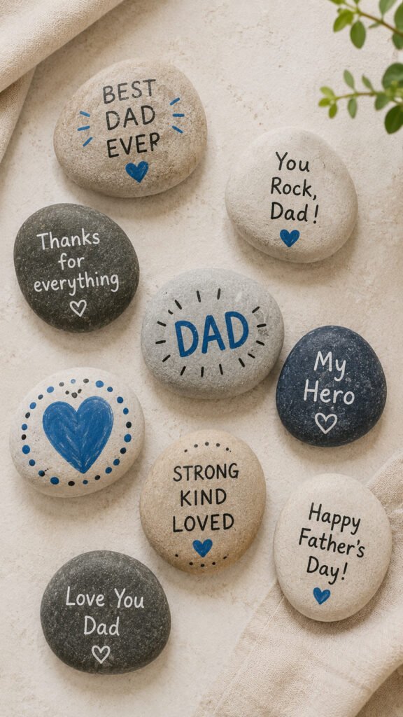 Painted stones for Father's Day