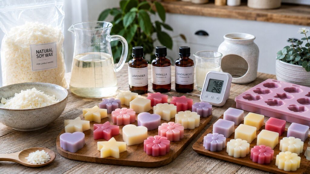 Pastel wax melts setup