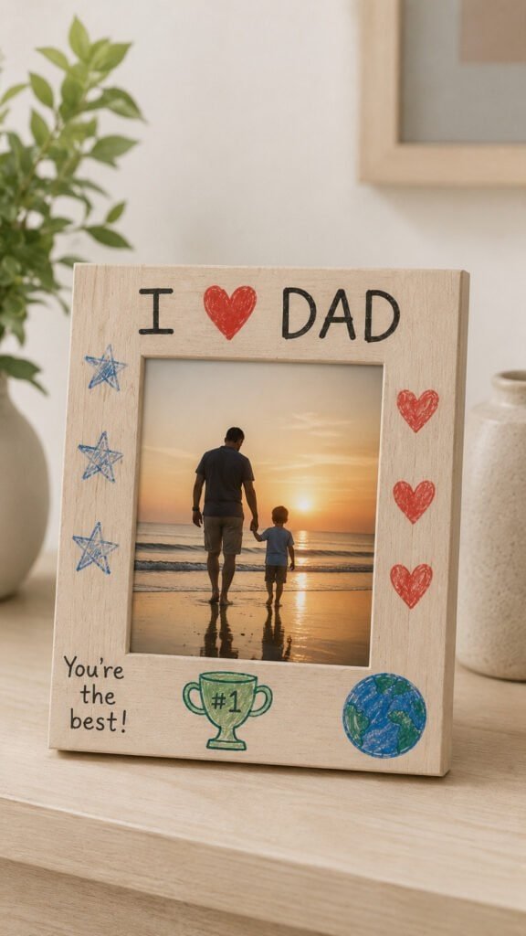 Sentimental family beach moment