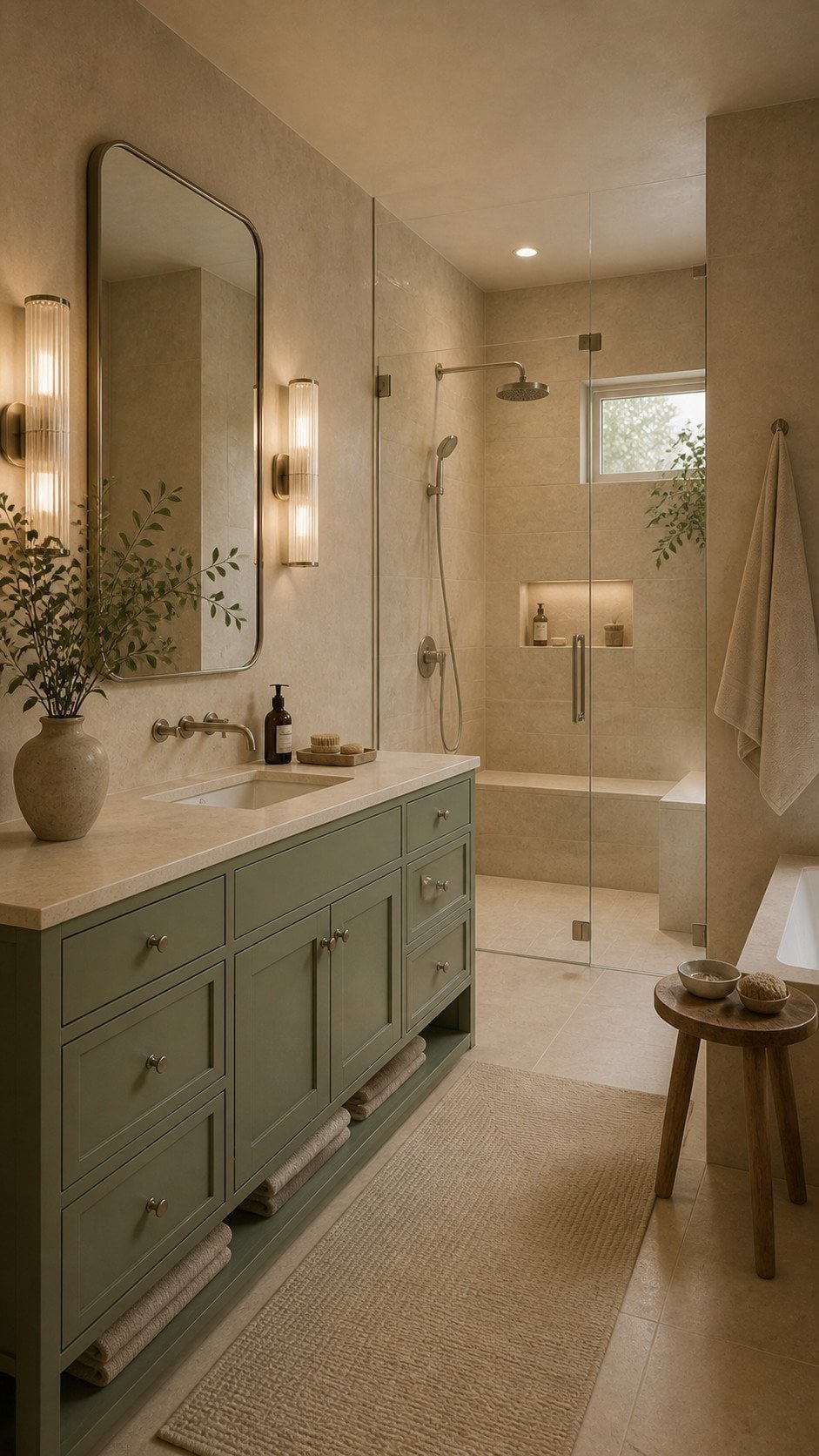 Serene minimalist bathroom retreat