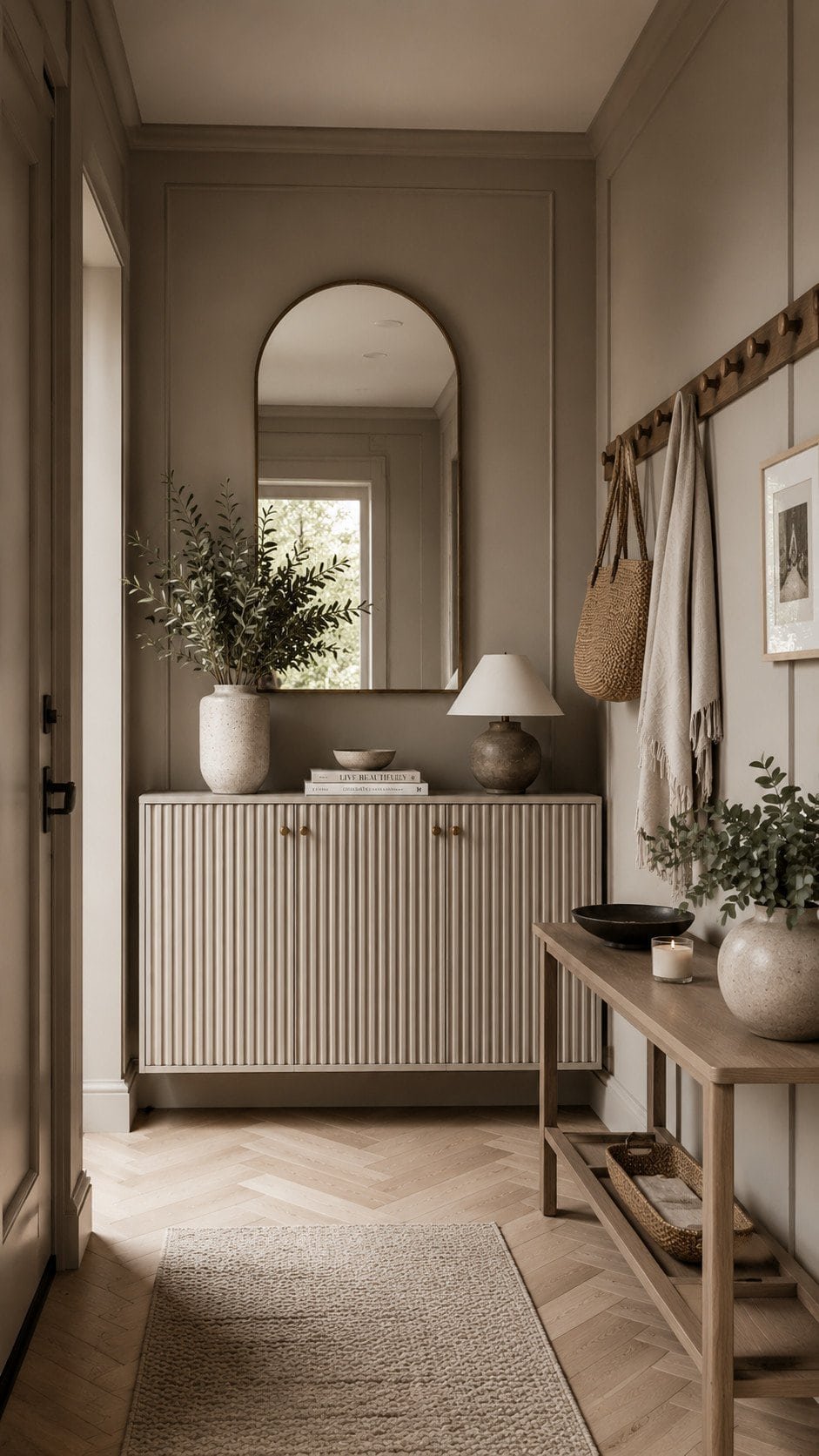 Serene minimalist entryway design