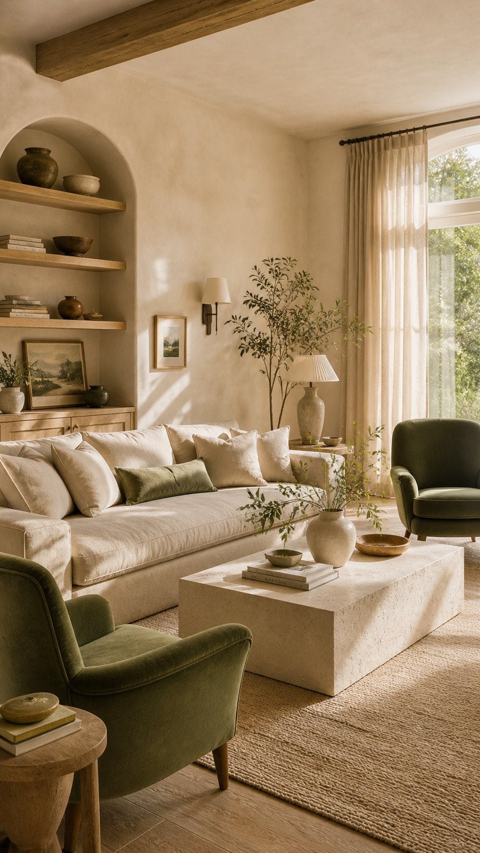 Serene minimalist living room design