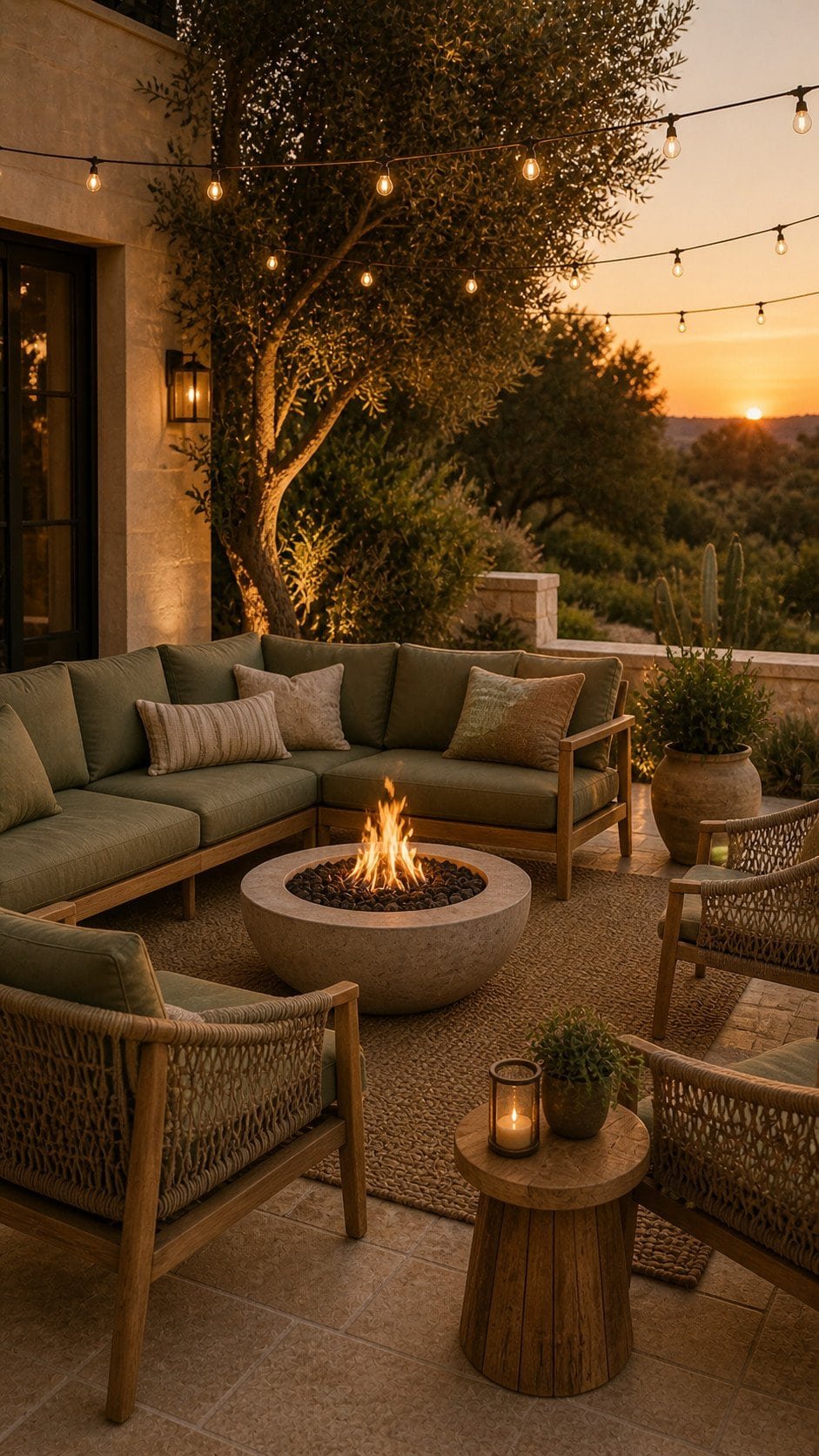 Serene sunset patio retreat
