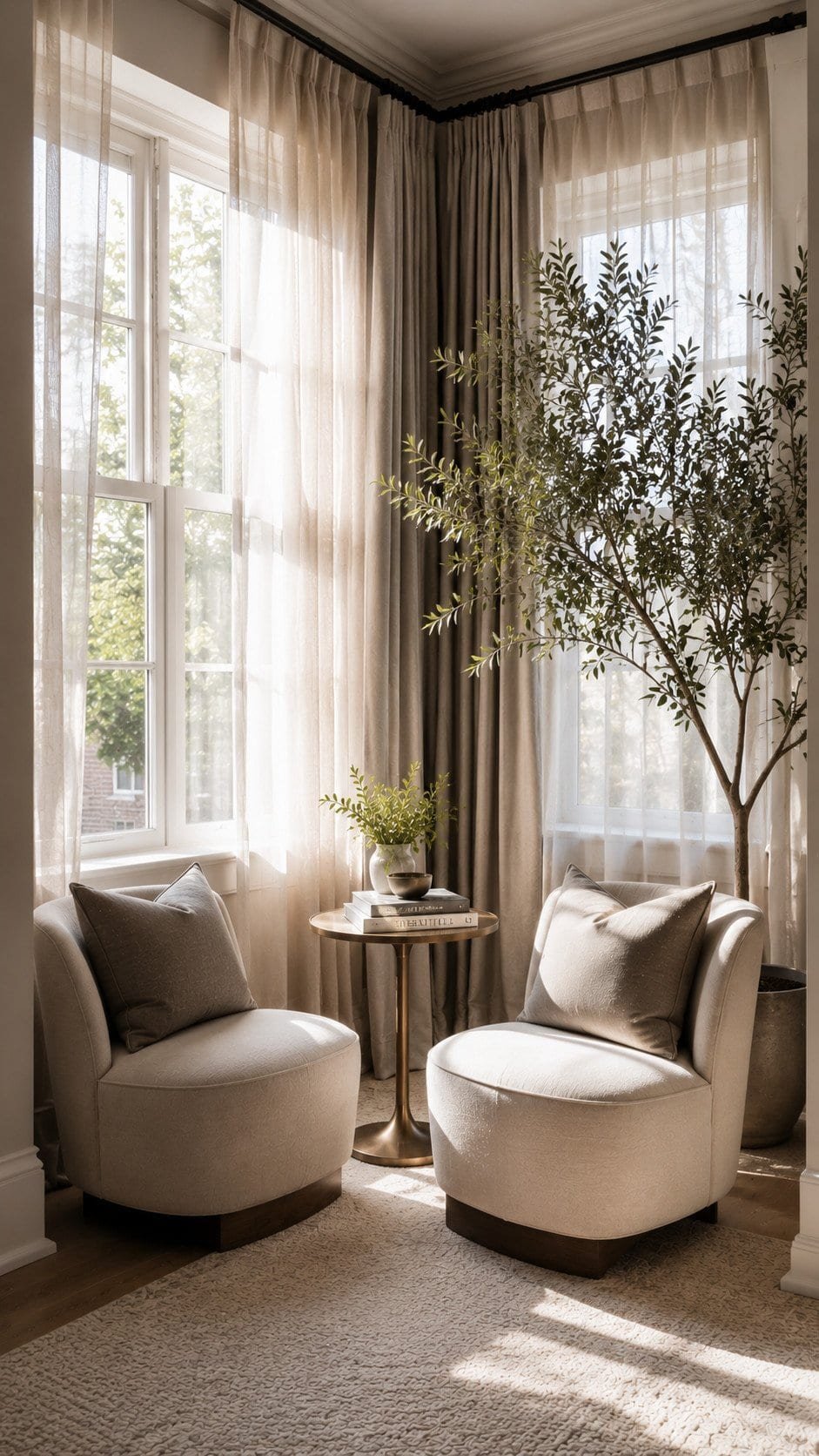 Sunlit cozy sitting nook