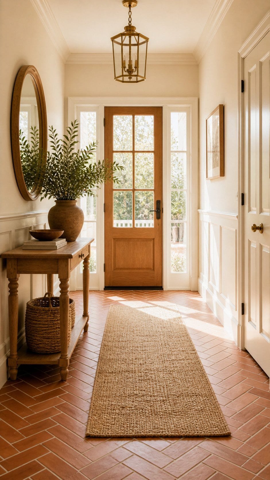 Warm and inviting hallway entry