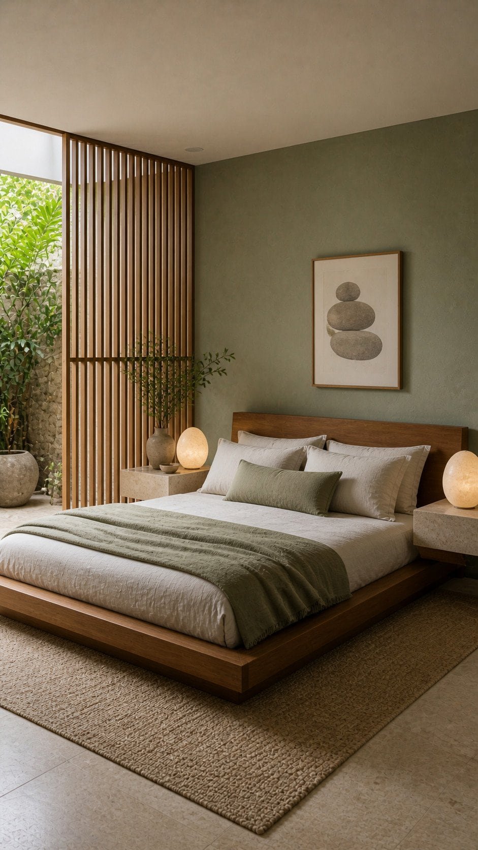 Zen-inspired minimalist bedroom sanctuary