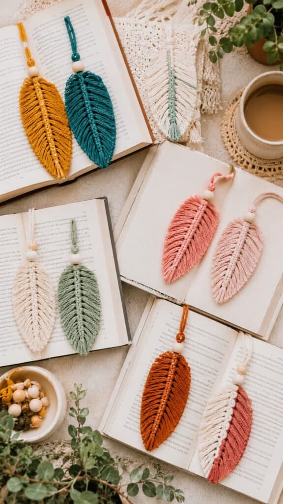 macramé bookmarks