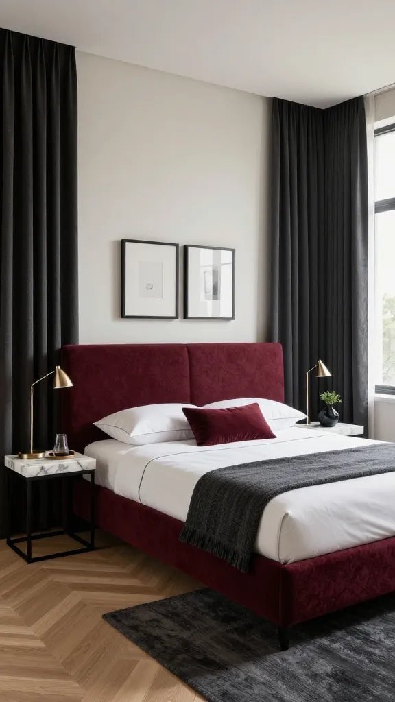 Item 3 - burgundy bedroom ideas 