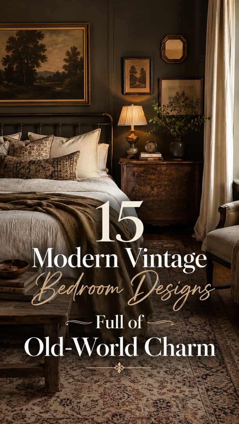 Vintage cozy bedroom