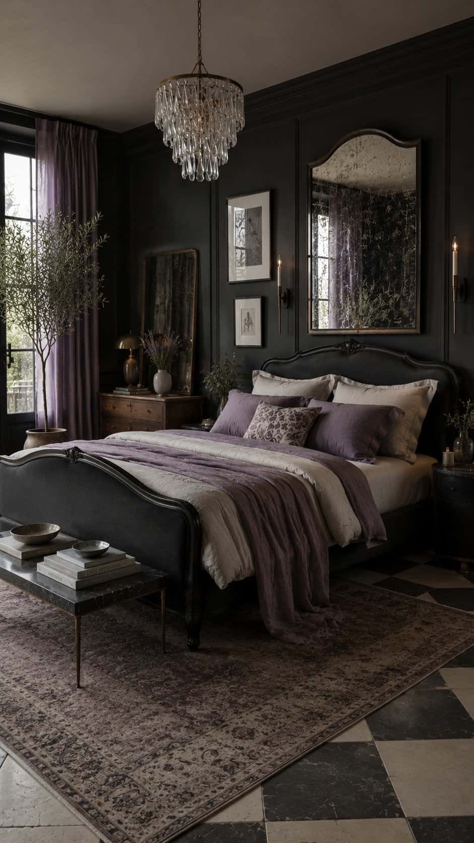moody bedroom