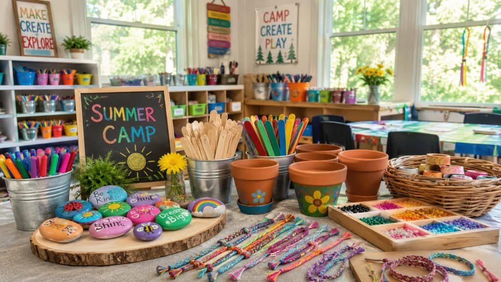 summer camp craft station
