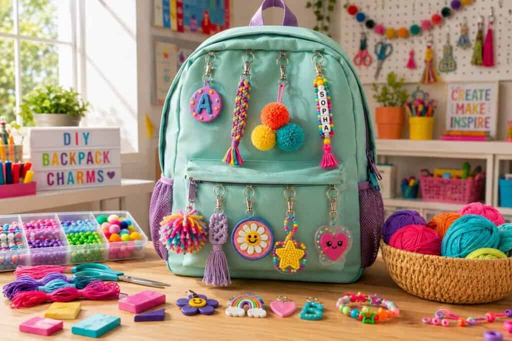 DIY backpack charm