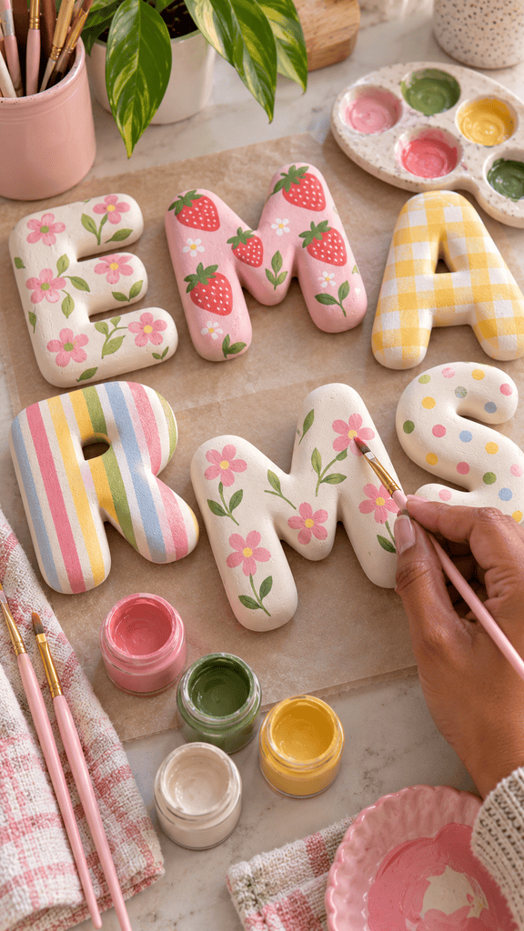  Paint Each Bubble Letter With a Different Design